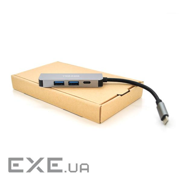 Порт-реплікатор VEGGIEG USB-C to USB3.0x2/HDMI/PD Silver (TC04)