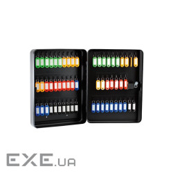 Бокс для ключів Buromax на 57 секції, з брелоками, з кодовим замком, сталевий, чорний (BM.0412)
