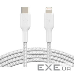 Дата кабель USB-C to Lightning 2.0m white Belkin (CAA004BT2MWH)