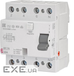 Реле диференційне ETI (ПЗВ) 4р EFI-P4 40/0,3 тип AC (10kA) (2061632) AC (10kA) (2061632)