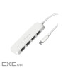Концентратор J5create USB-C to 4xUSB-A 3.2 10Gbps white (JCH341EW-N)
