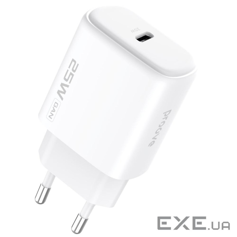 СЗУ Proove Silicone Power 2 25W (Type-C) white (WCSP25010002)