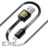 Кабель Luxe Cube Flat USB-Lightning, 1м, чорний (2231252964019)