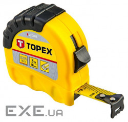 Рулетка Topex сталева стрічка 3 м x 16 мм (27C303)