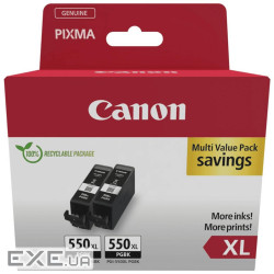 Картридж Canon PGI-550XL Black DoublePpack, 2*22ml, paper box (6431B010)