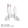 Дата кабель USB 2.0 AM to USB-C 1.0m 6A white Dengos (PLS-TC-6A-WHITE)