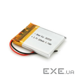 Літій-полімерний акумулятор 3*25*30mm (Li-ion 3.7В 200мА&middot,год) (302530) ) (302530)