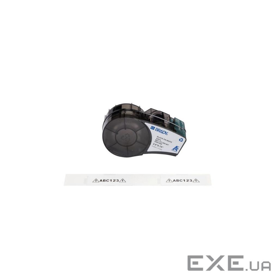 Стрічка для принтера етикеток Brady M21-137-595-WT, всепогодні, 50,80 мм х 19,05 мм, black (176813)