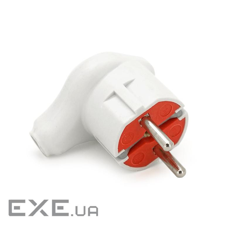 Вилка із заземленням кутова YT-531, 16A, White YT-531, 16A, White