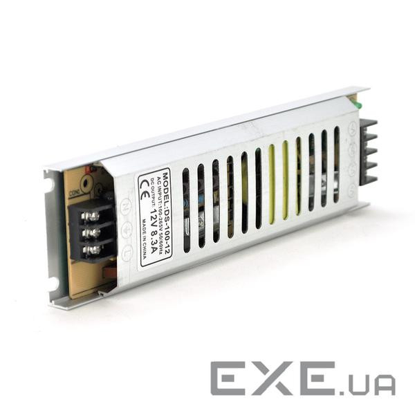 Імпульсний блок живлення 12В 8.33А (100Вт) перфорований SLIM (100W-12V-SC5) SLIM (100W-12V-SC5)