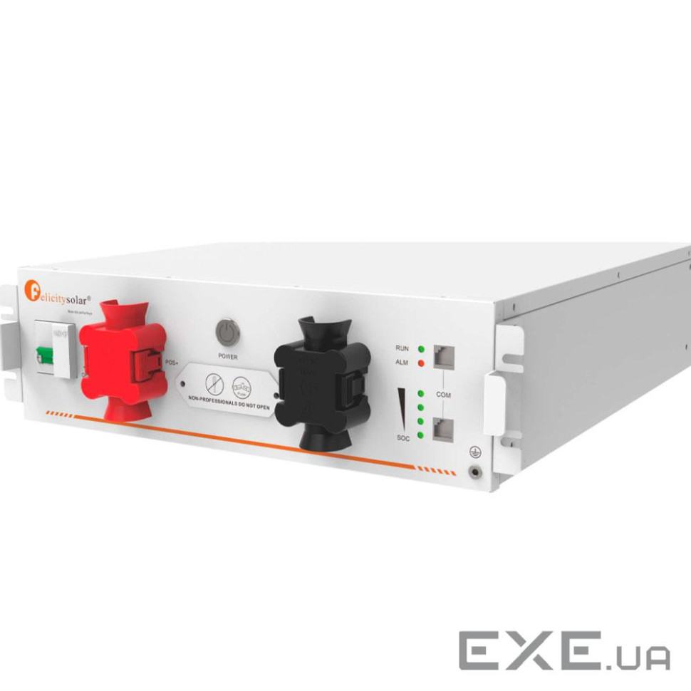Акумулятор FelicityESS LiFePO4 FLA48100UG1 51.2V 5.12kWh. BMS 100А, до 32 parallel, CAN / RS485, IP2