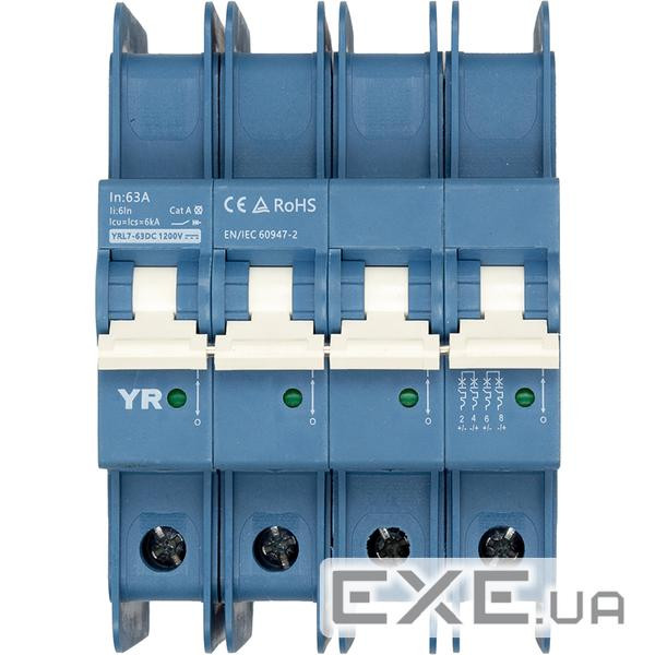 Автоматичний вимикач HiSmart 4P, 63A, 1000VDC (NV820481)