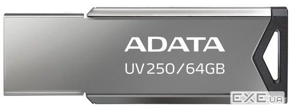 Накопичувач ADATA 64GB USB 2.0 UV250 Metal Black (AUV250-64G-RBK)