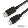 Кабель мультимедійний DisplayPort M to HDMI M 5.0m Cablexpert (CC-DP-HDMI-5M)