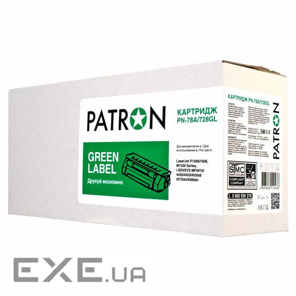 Картридж Patron HP LJ CE278A/CANON 728 GREEN Label (PN-78A/728GL)