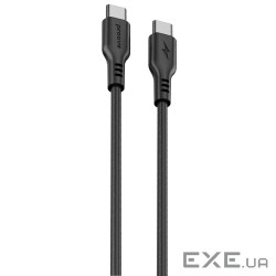Кабель Proove Rebirth Type-C to Type-C 60W (1m) black (CCRE60002201)