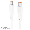 Дата кабель USB-C to USB-C 2.0m 100W TPE X93 white HOCO (6931474790729)