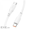 Дата кабель USB-C to USB-C 2.0m 100W TPE X93 white HOCO (6931474790729)