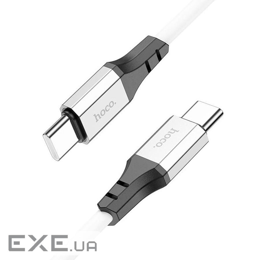 Кабель Hoco X86 silicone, C-Type C, 60W, White, довжина 1м, BOX (Hoco X86W-TcTc)