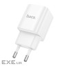 Мережевий зарядний пристрій HOCO C147A Charm PD20W+QC3.0 charger (EU) White (6942007630276)