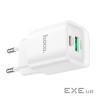 Мережевий зарядний пристрій HOCO C147A Charm PD20W+QC3.0 charger (EU) White (6942007630276)