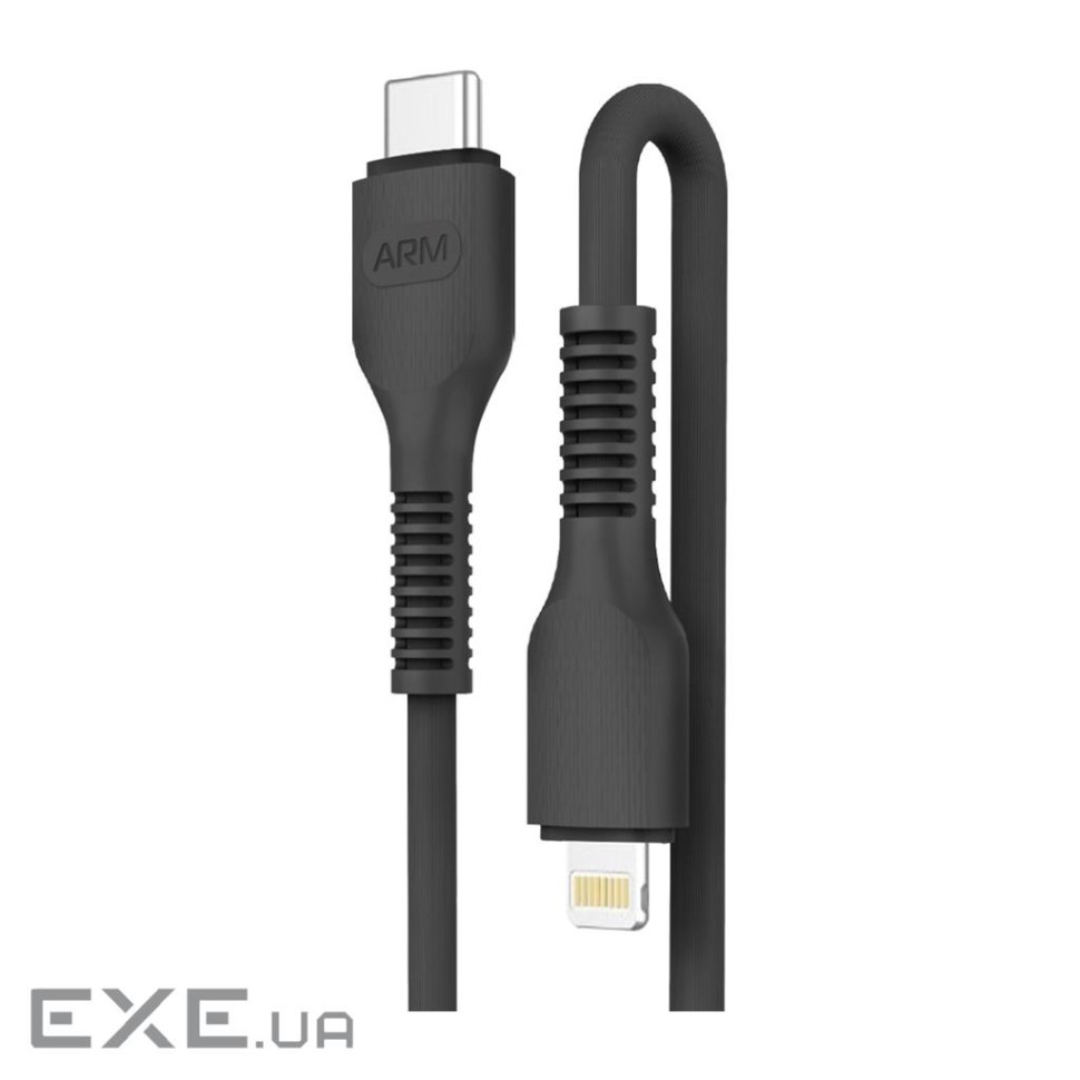 Дата кабель USB-C to Lightning 1.0m AR88 3A Black Armorstandart (ARM65287)