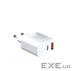 Зарядний пристрій WUW C172 1xUSB-C PD20W + 1xUSB QC3.0 18W Black (6972573335381)
