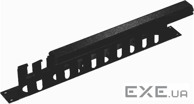 Кабельний організатор 19" 1U гребінка, RAL 9005 Mirsan (MR.OKK1U19.01)