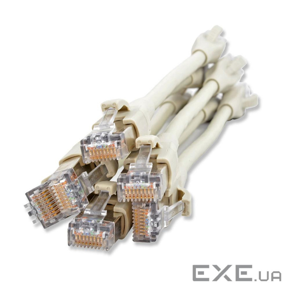 Патч-корд Extra Short кат. 6A, 26AWG, RJ45, сірий, 0.2 м, S/FTP, LSZH, Cornin (CCACGB-G1002-A002-00)