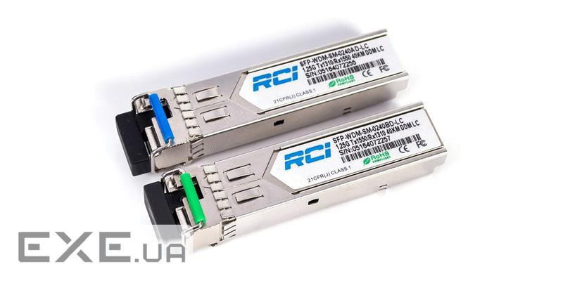 Модуль SFP 1G, 20km, LC, Tx 1550nm RCI (SFP-WDM-SM-0220BD-LC)