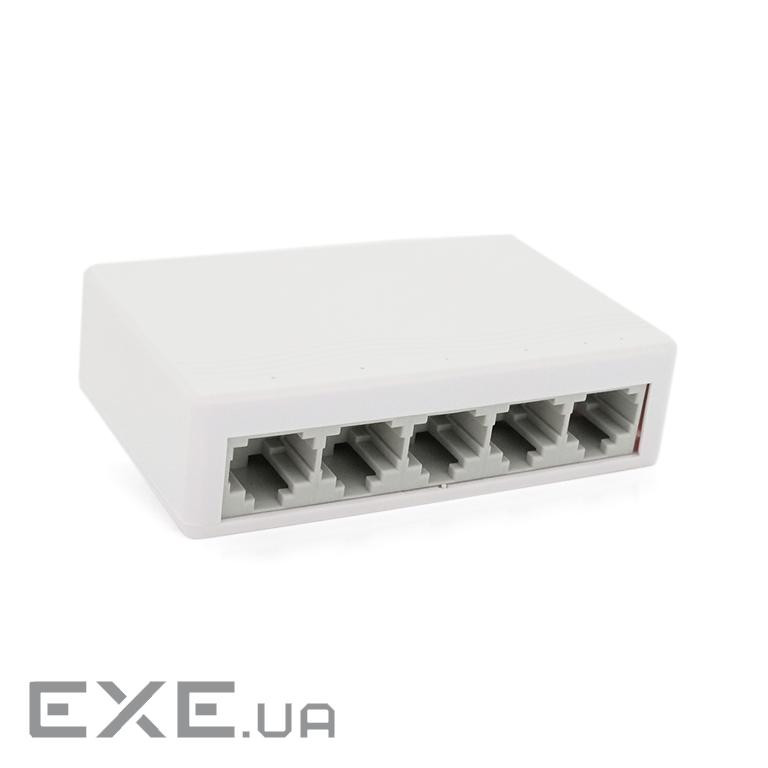 Комутатор JY 5005S 5 портів Ethernet 10 / 100 Мбіт / сек. DC 5 . Блок живлення 5V у компле (JY5005S) (JY5005S)