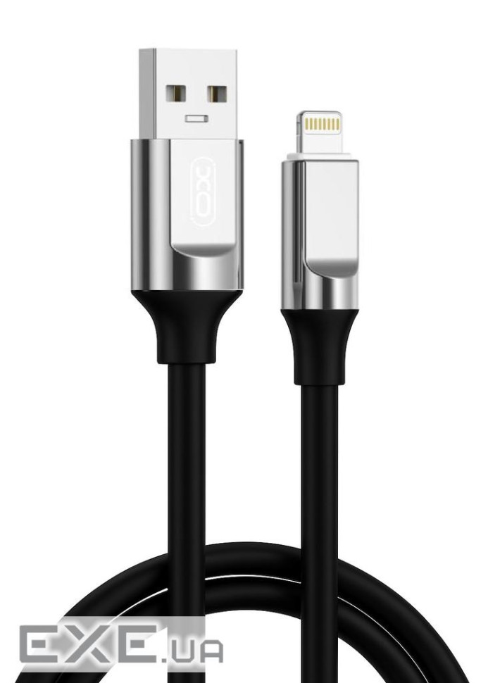 кабель XO NB251 Liquid Silicone Rubber USB-A to Lightning - 6A - 1m (Чорний) (NB251_L_Black)
