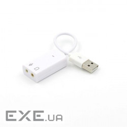 Sound card Voltronic USB-sound card (5.1) 3D sound White (YT-SC-5.1/W/03351), OEM
