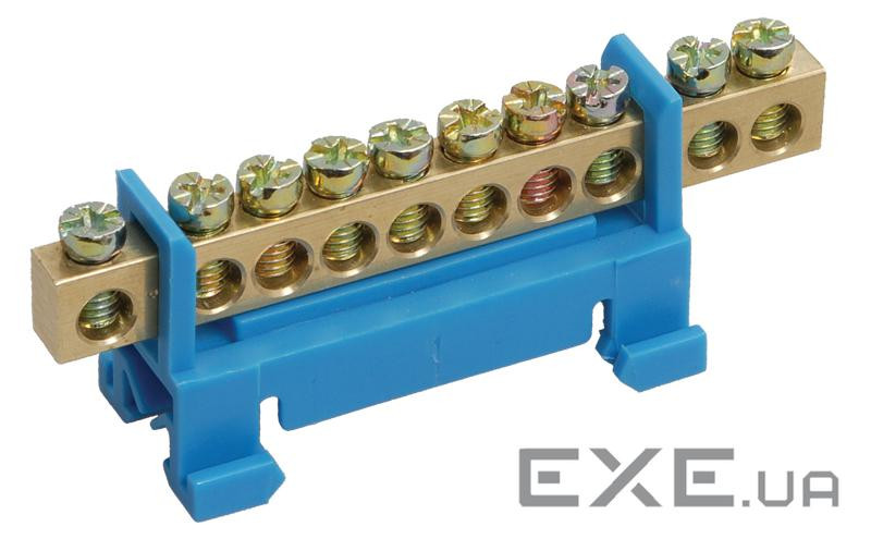 Шина нульова 10 отворів під DIN-рейку Q25 (Ш10Д) )