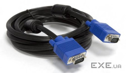 Кабель Kingda VGA 15M-15M, 5.0 м з феритами, екранований (S0291)
