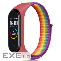 Ремінець BeCover Nylon Style для Xiaomi Mi Smart Band 7 Red-Rainbow (707669)