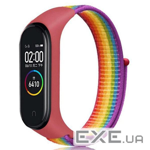 Ремінець BeCover Nylon Style для Xiaomi Mi Smart Band 7 Red-Rainbow (707669)