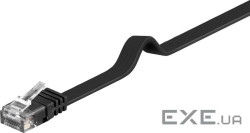 Патч-корд неекранований RJ45 UTP6 15.0m, patch Flat OD 1.5x6.0mm Cu,чорний (75.09.5383-10)