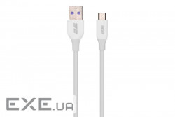 Дата кабель USB 2.0 AM to Micro 5P 1.0m Glow white 2E (2E-CCAM-WH)