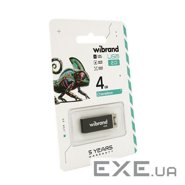Флеш-накопичувач Wibrand Chameleon, USB 2.0, 4GB, Metal Design, Blister (MWCn / 32)
