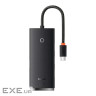 Концентратор Baseus USB-C to 4xUSB 3.0 0.25m black (WKQX030301)