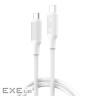 Кабель XO USB Type-C - USB Type-C (M/M), 3А, 60W, 1.2 м, White (NB-Q265B-CC.white)