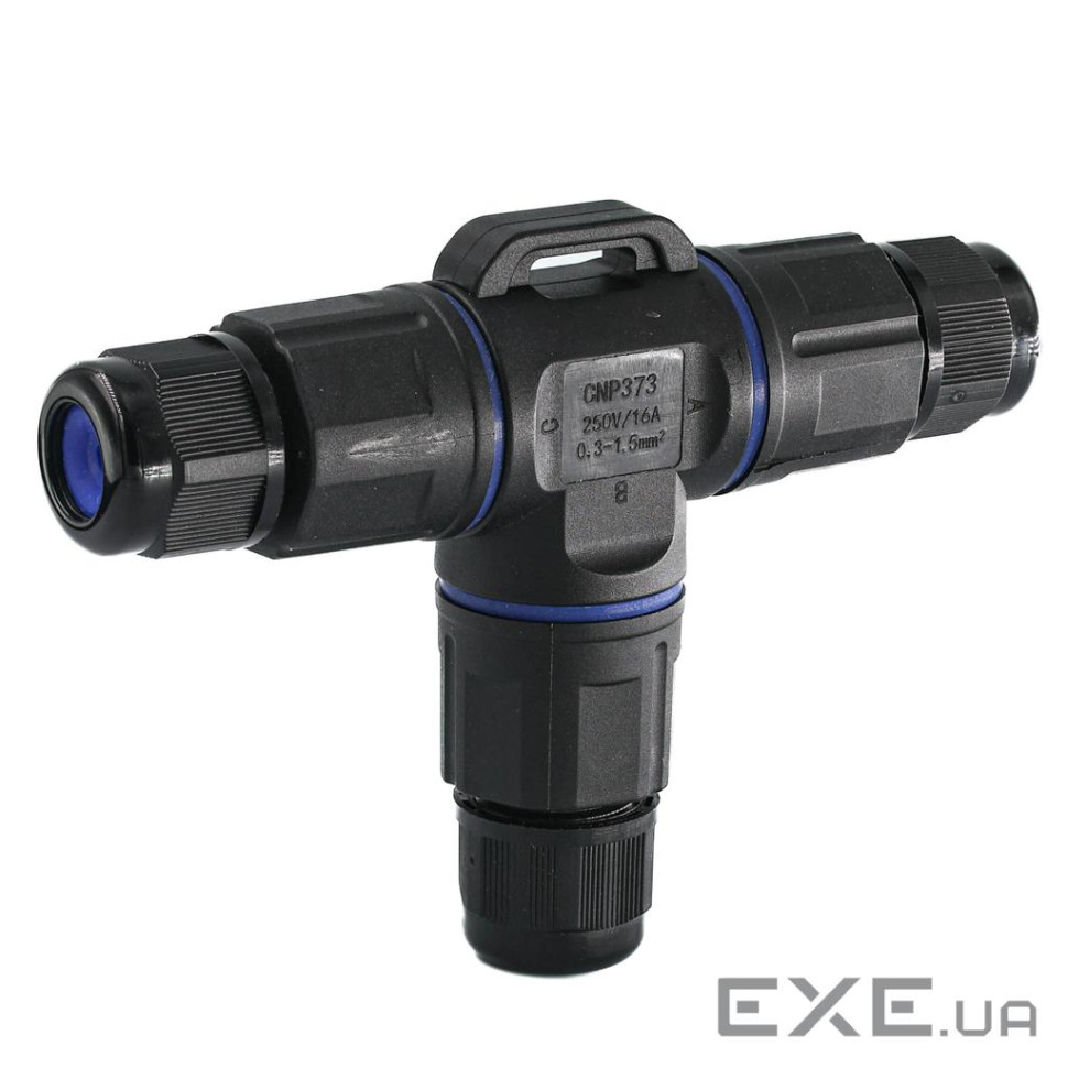 З"єднувач електричного кабелю, T-тип, 16A, 3P, 0.3-1.5мм&sup2,, IP68 (CNP373-T3)