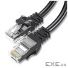 Патч-корд 10м UTP cat 6 RJ45 TopSpeed Ethernet Round Cable Black Essager (EXCWXY-JSF01)