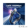 Патч-корд 10м UTP cat 6 RJ45 TopSpeed Ethernet Round Cable Black Essager (EXCWXY-JSF01)