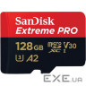 Карта пам'яті SanDisk 128GB microSDXC C10 UHS-I U3 R200/W90MB/s Extreme Pro V30 (SDSQXCD-128G-GN6MA)