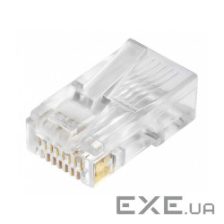 Конектор RJ45, UTP, 100 шт, Clear, Cat. 6, GTL, у пластиковій тубі (GTLRJ45-C6/100)