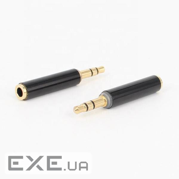 Перехідник аудіо Jack 3.5mm 4pin-3.5mm 3pin F/M,адаптер Gold,срібний (62.09.8245-1) (62.09.8245-1)