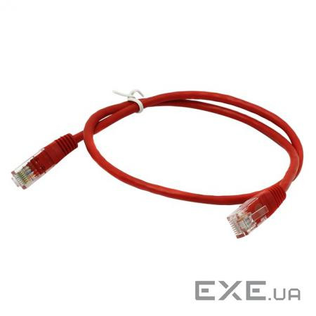 Патч-корд Atcom, UTP, RJ45, Cat.6, мідь, 0.5 м, червоний (9219)