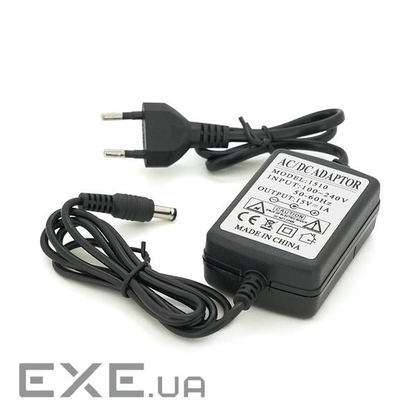 Імпульсний адаптер живлення XS-1510 15В 1А (15Вт) штекер 5.5 / 2.1, довжина 0,9м